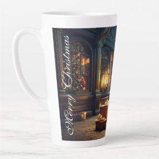 Xmas Motif with Presents Under the Christmas Tree  Latte Mug
