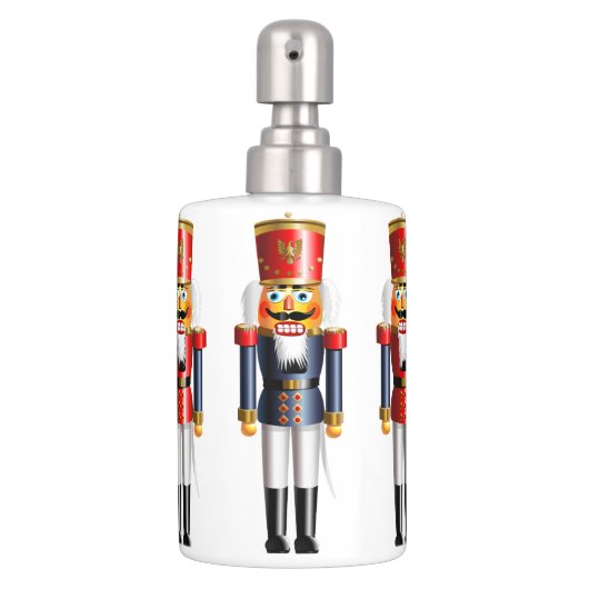 Xmas Nutcracker Soap Dispenser And Toothbrush Holder (Front)