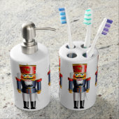 Xmas Nutcracker Soap Dispenser And Toothbrush Holder (Front)