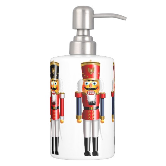 Xmas Nutcracker Soap Dispenser And Toothbrush Holder (Right)