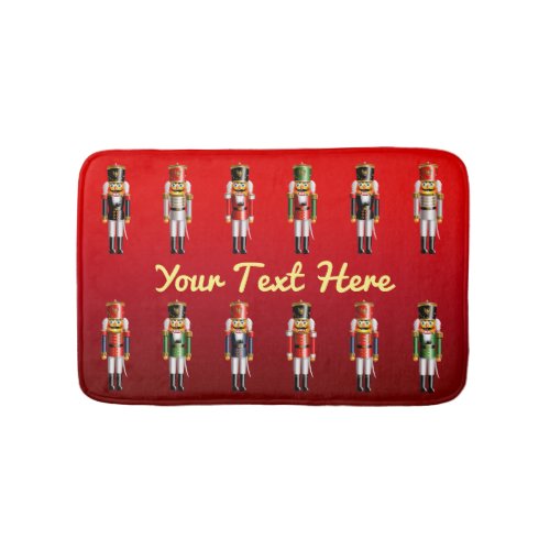 Xmas Nutcracker Toy Soldiers Army Bath Mat