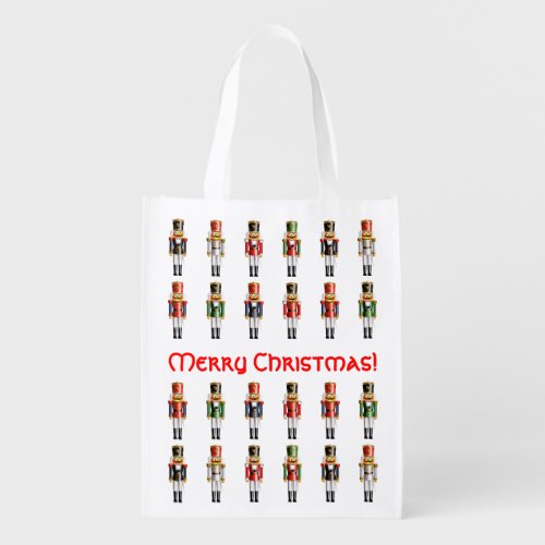 Xmas Nutcracker Toy Soldiers Army Grocery Bag