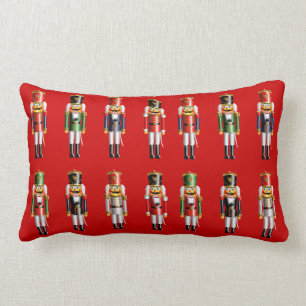Xmas Nutcrackers Lumbar Pillow