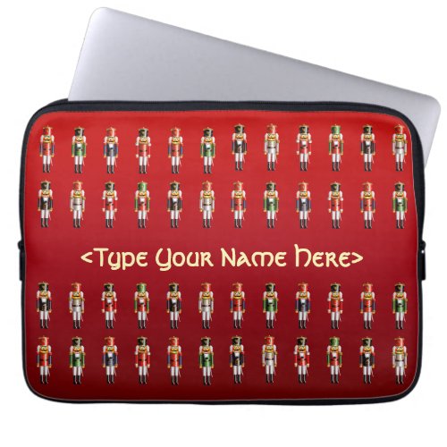 Xmas Nutcrackers Toy Soldiers Cartoon Laptop Sleeve