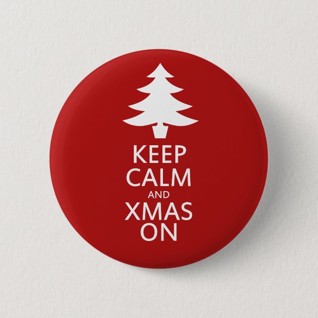 Xmas on pinback button (Front)