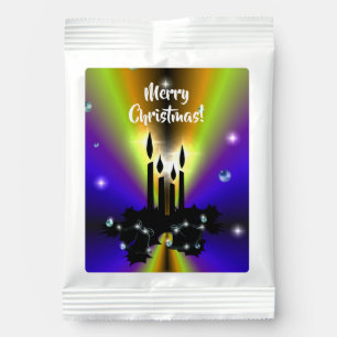 Xmas on Purple Yellow Rainbow with Pearls Margarita Drink Mix