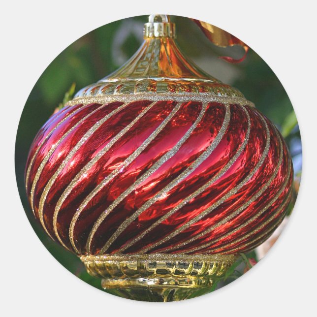 Xmas Ornament Classic Round Sticker (Front)