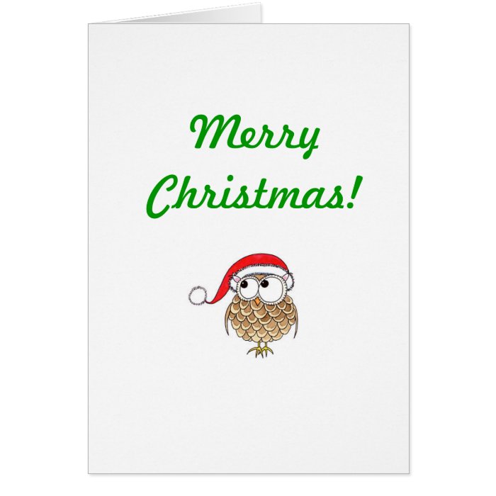 xmas owl, Merry Christmas Greeting Cards
