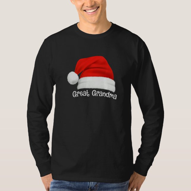 Xmas Pajama Group Matching Great Grandma Christmas T-Shirt (Front)
