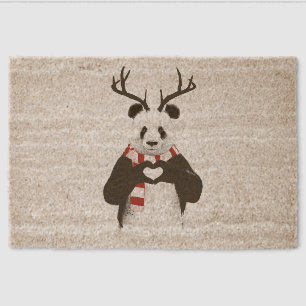 Xmas Panda Fiber Doormat