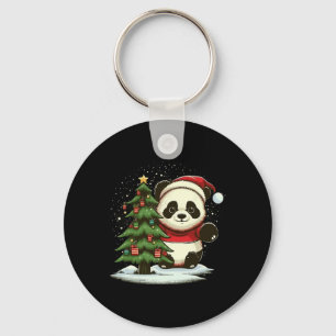 Xmas Panda Santa On Christmas Panda Keychain