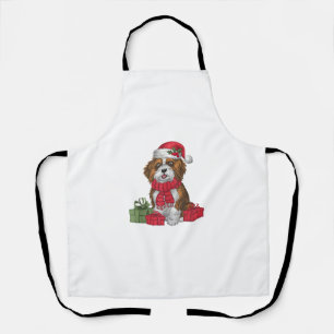 Xmas Party Decoration Santa Havanese Dog Christmas Apron