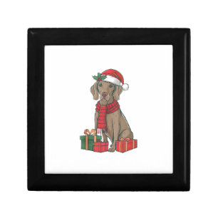 Xmas Party Decoration Santa Weimaraner Dog Christm Gift Box