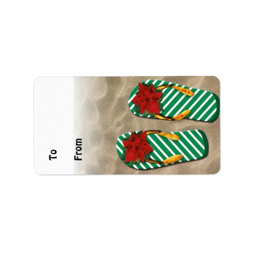 Xmas Party Flip Flops Gift Tags
