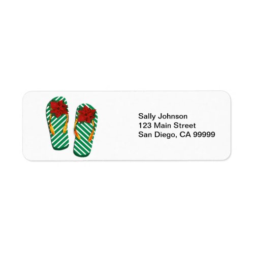 Xmas Party Flip Flops Label