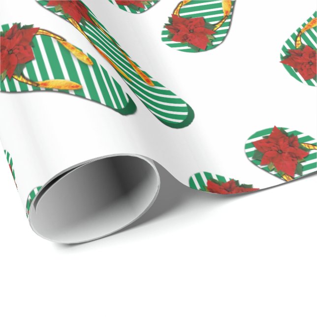 Xmas Party Flip Flops Wrapping Paper (Roll Corner)