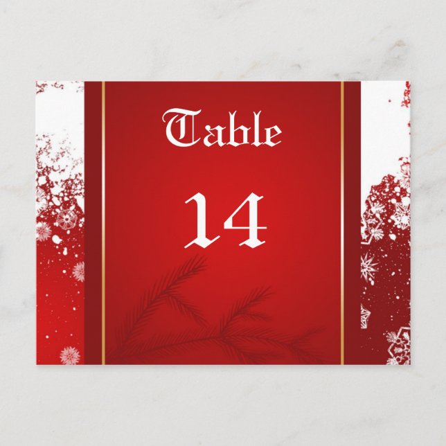 Xmas party table number (Front)
