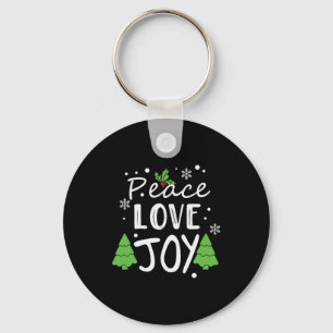 Xmas Peace Love Joy Keychain