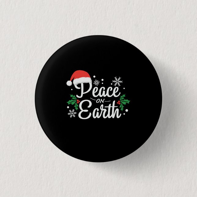 Xmas Peace On Earth Button (Front)
