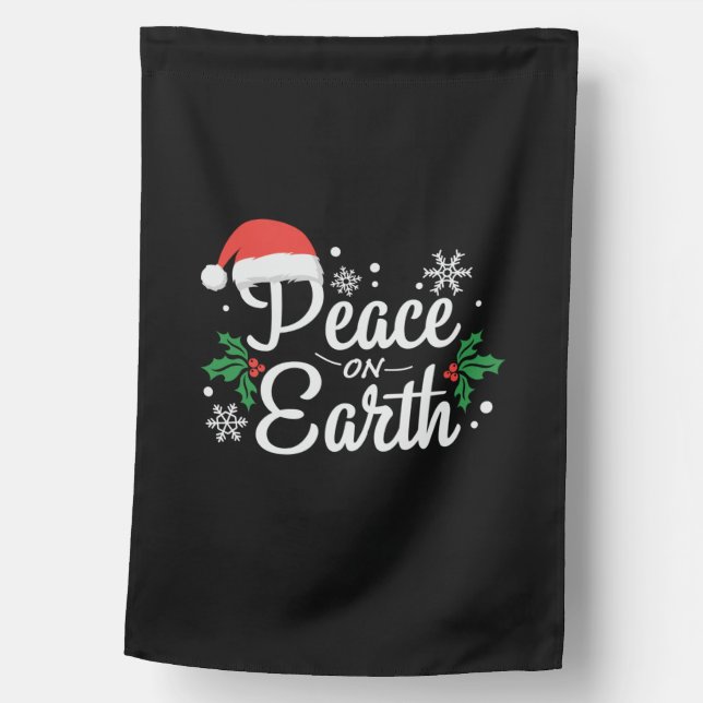 Xmas Peace On Earth House Flag (Front)