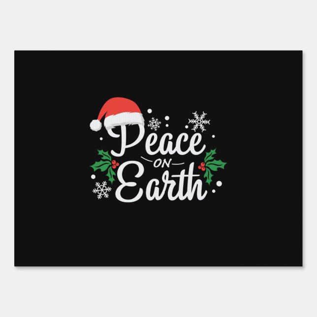 Xmas Peace On Earth Sign (Front)