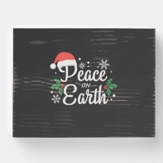 Xmas Peace On Earth Wooden Box Sign