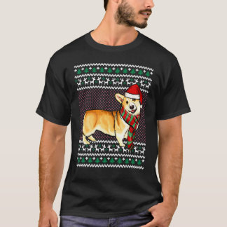 Xmas Pembroke Welsh Corgi Dog Santa Hat Ugly Chris T-Shirt