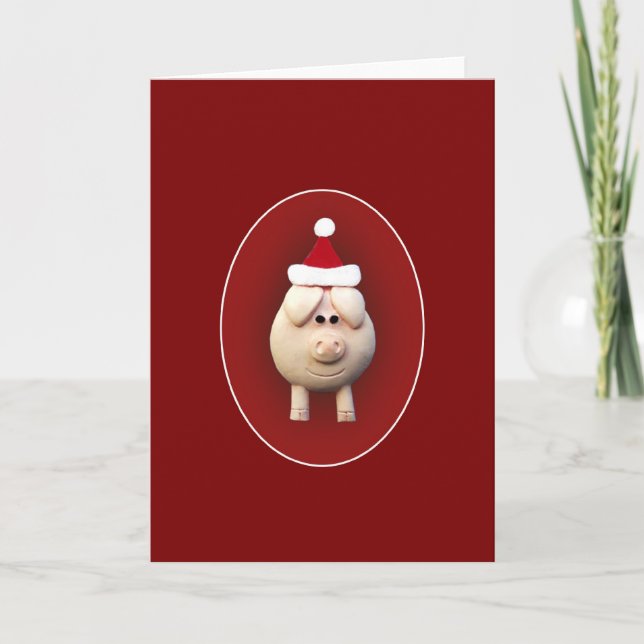 Xmas Piggy Holiday Card (Front)