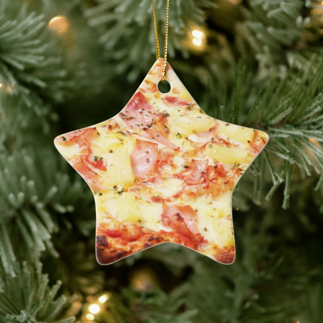 XMAS PIZZA CERAMIC ORNAMENT (Tree)
