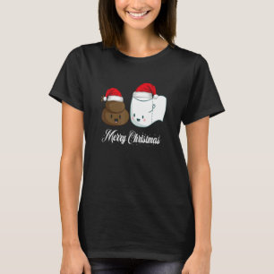 Xmas Poop And Toilet Paper Santa Hat Best Friend S T-Shirt