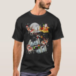 Xmas Pug Sledge Christmas Sledge Santa Dog T-Shirt<br><div class="desc">Xmas Pug Sledge costume with Santa Claus riding Pug Sledge wearing Santa hat and Reindeer horn is great for Pug sleigh lover,  rescue or adoption Dog who loves Pug Christmas pajama in Winter</div>