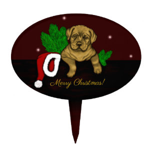 XMas Puppy Cake Topper