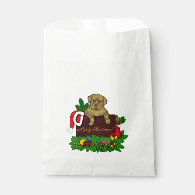 XMas Puppy Favor Bag (Front)