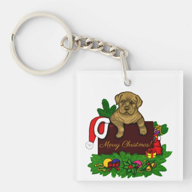 XMas Puppy Keychain (Front)