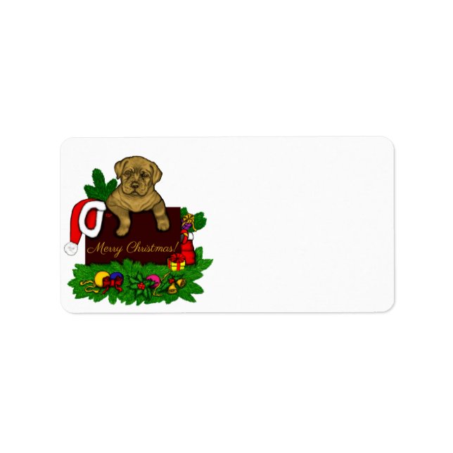XMas Puppy Label (Front)