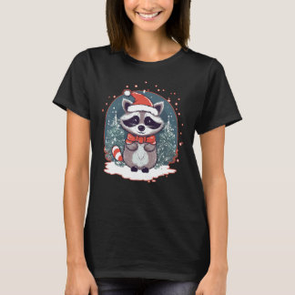 Xmas Raccoon Santa on Christmas Raccoon T-Shirt