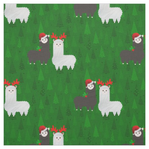 xmas reindeer alpacas fabric