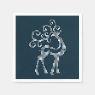 Xmas reindeer antlers new year's eve deer napkins