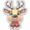 Xmas Reindeer, deer with antlers, cartoon graphic