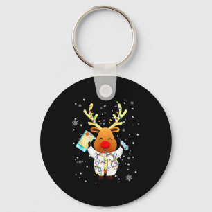 Xmas Reindeer Doctor Reindeer Lover Funny Christma Keychain