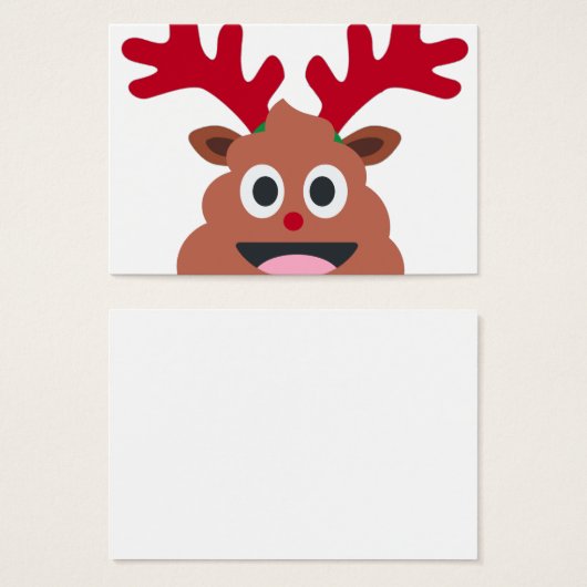 xmas reindeer poo emoji (Front & Back)