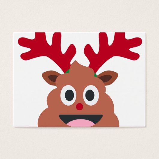 xmas reindeer poo emoji (Front)