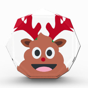 xmas reindeer poo emoji award