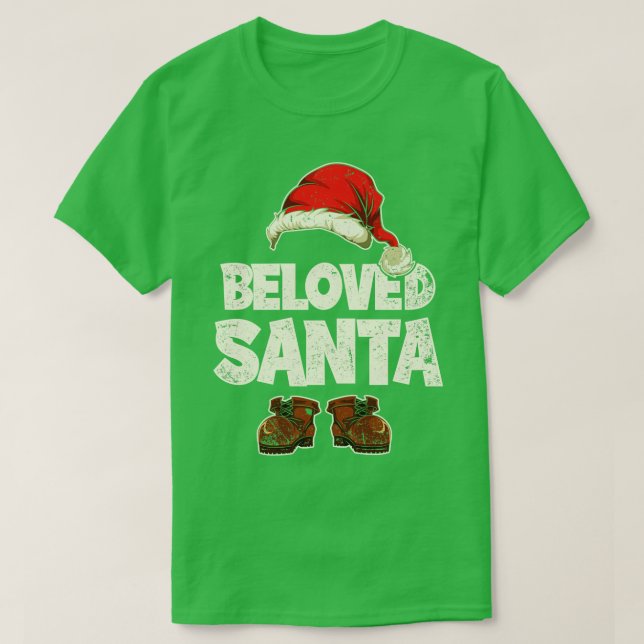 Xmas Retro Beloved Santa Claus Festive Santa T-Shirt (Design Front)