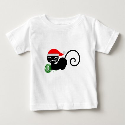 xmas santa cat baby T-Shirt