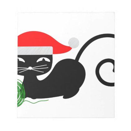 xmas santa cat notepad