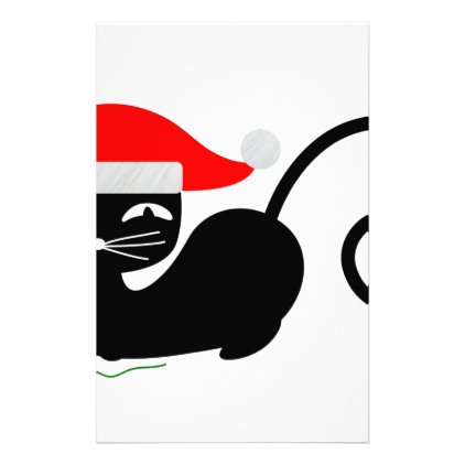 xmas santa cat stationery