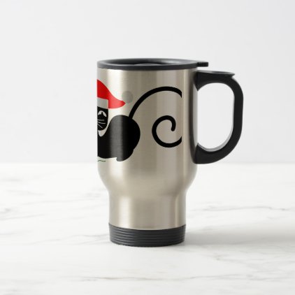 xmas santa cat travel mug