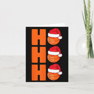 Xmas Santa Claus Basketball Christmas Card