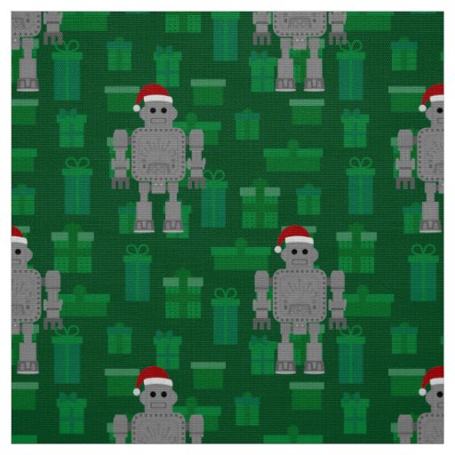 xmas santa claus robot fabric